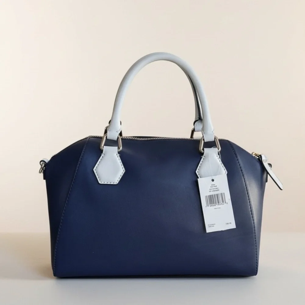 NWT Kate Spade Pippa Catherine Street Satchel French Navy Leather Bag
